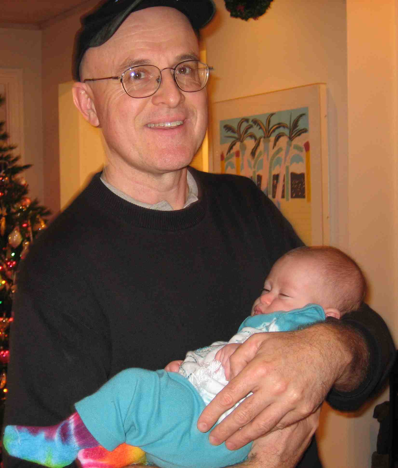 Jim holds Joss who'd just arrived in late 2005.